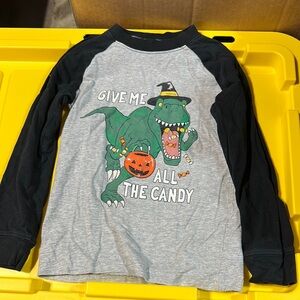 Carter's Gray and Black Dinosaur Halloween Tee